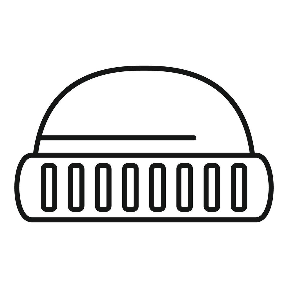 Harmonica showing reed plates and cover plates ready to play music vector