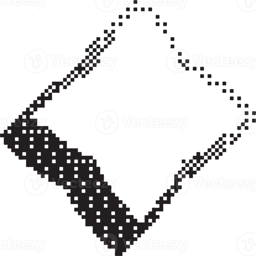 Bitmap pattern star shape. Halftone gradient element. Y2k graphic abstract icon. Dither noisy grunge texture. png