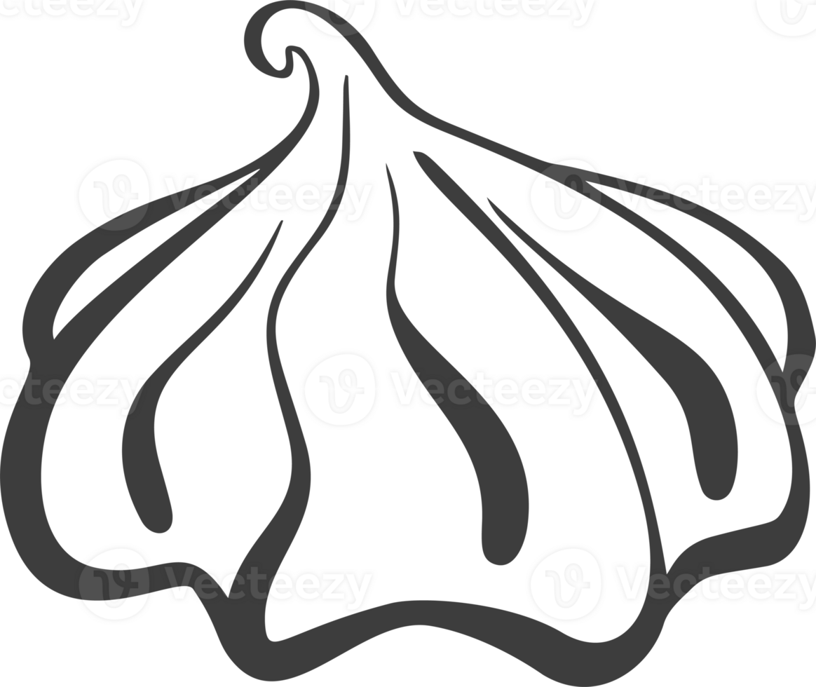 Meringue icon. Whipped cream for cake and pie desserts. Outline illustration of swirl desert and mousse foam. png