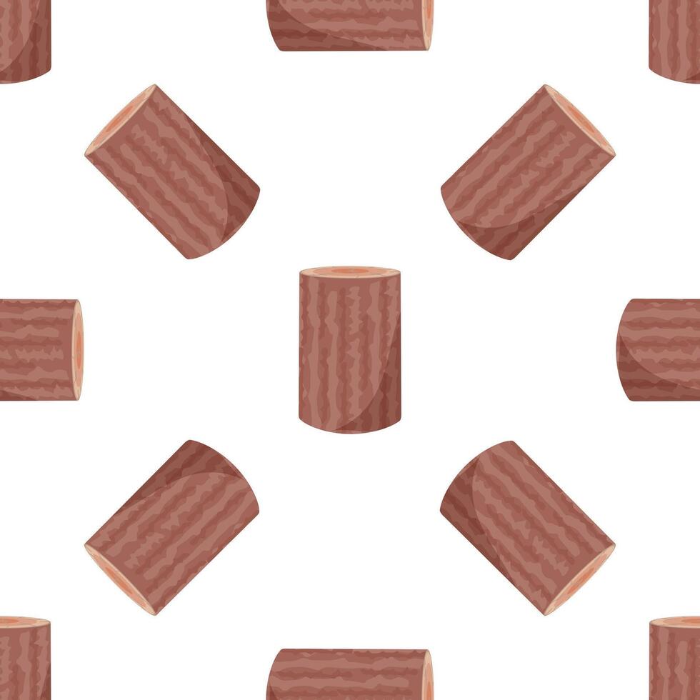 Seamless pattern with wooden logs representing sustainable forestry practices vector