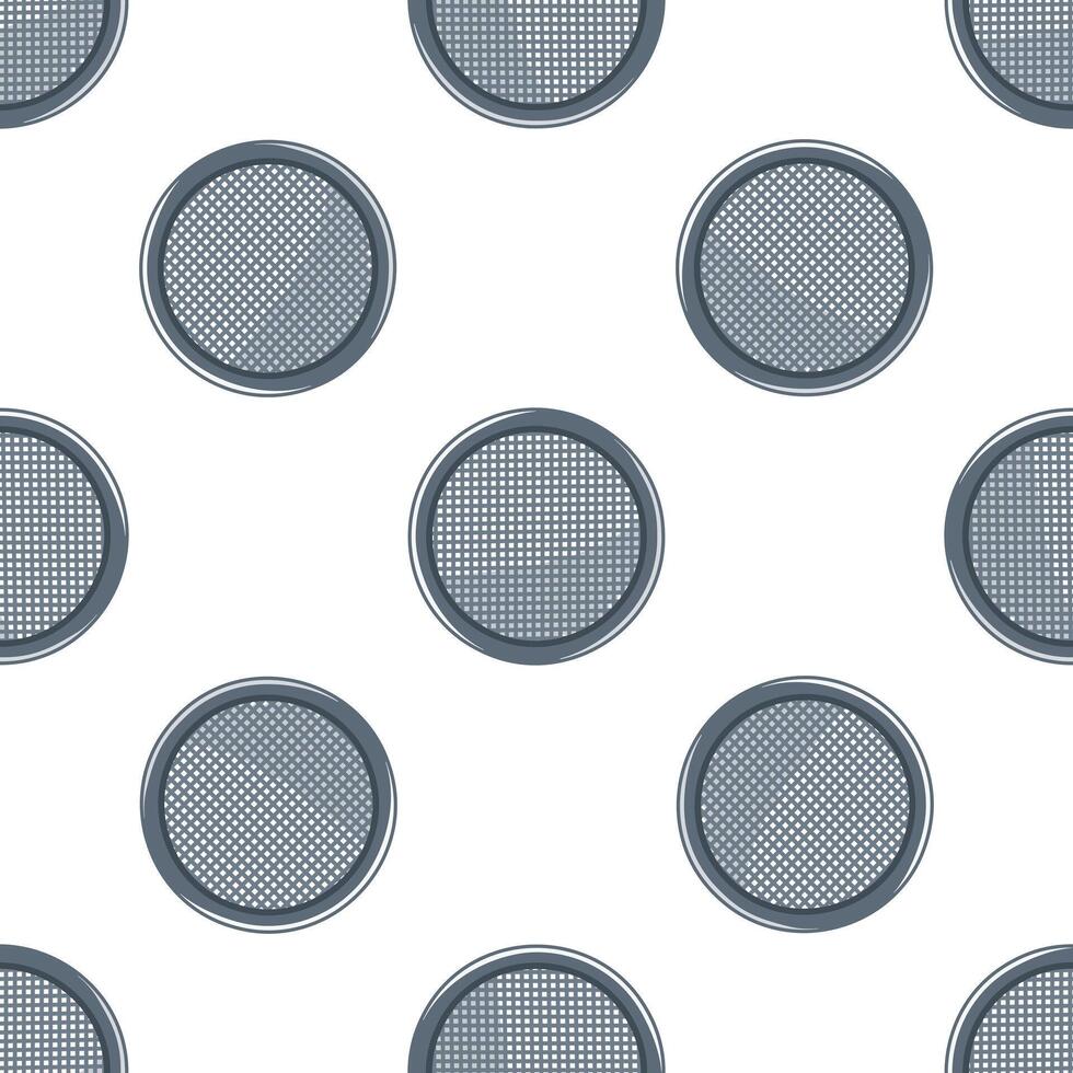 Seamless pattern with round sieves on white background vector