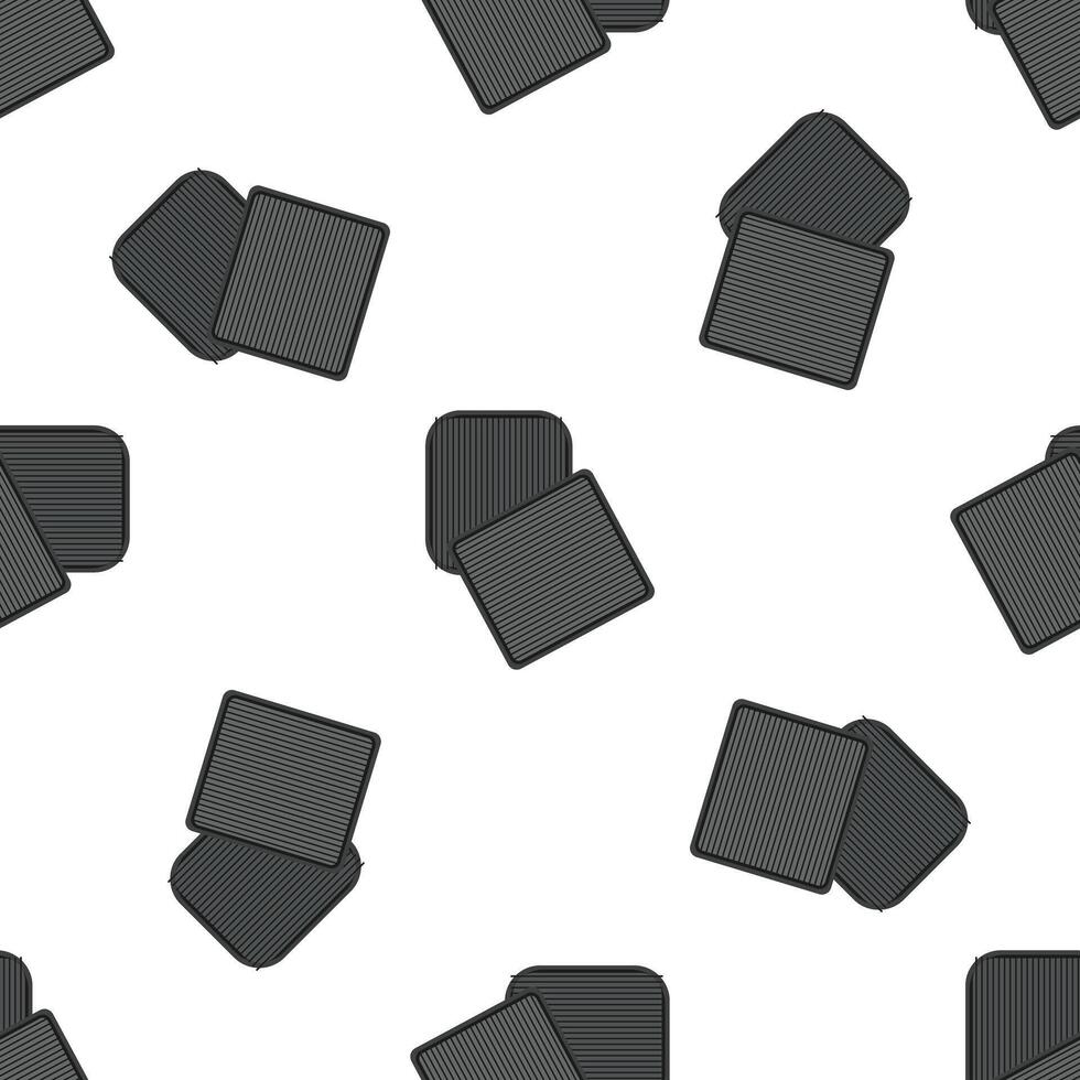 Seamless pattern with car air filter on white background vector