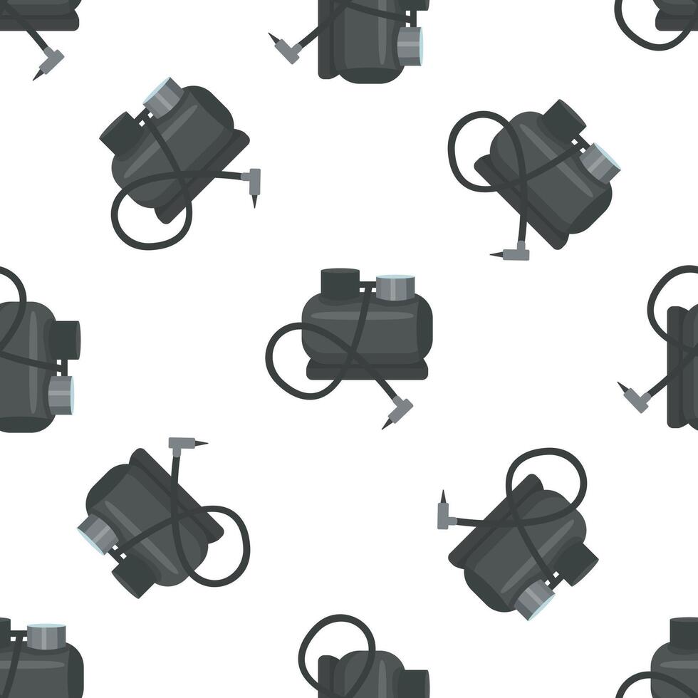 Seamless pattern with compressor for airbrushing creating repeating design vector
