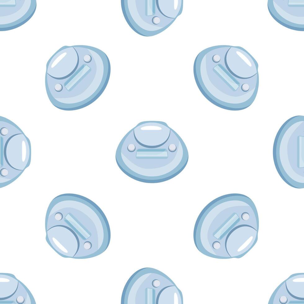 Modern robot vacuum cleaner seamless pattern on white background vector