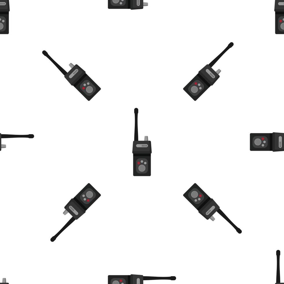 Portable radio transceiver creating seamless communication pattern vector