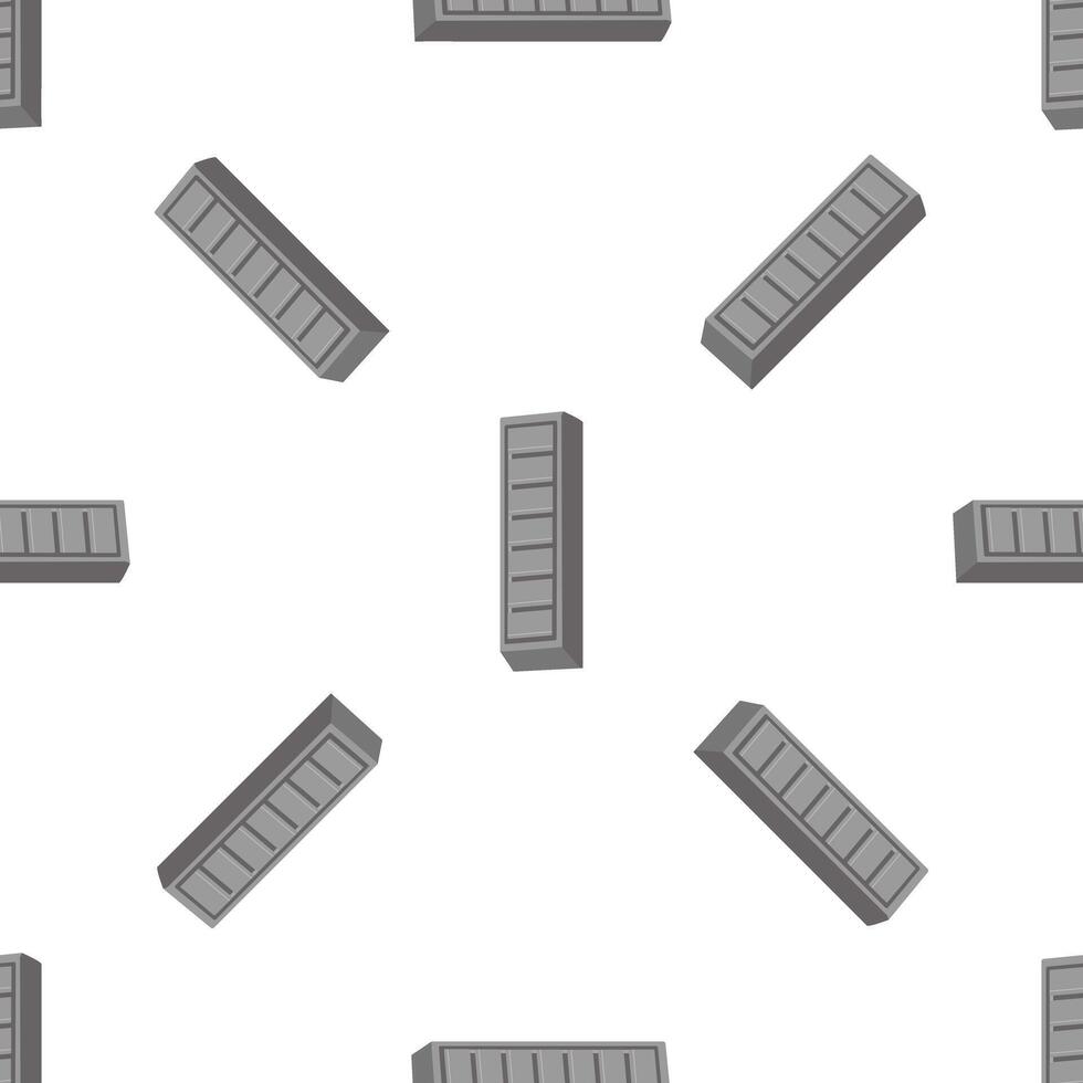 Intermodal container seamless pattern on white background representing global trade and logistics vector