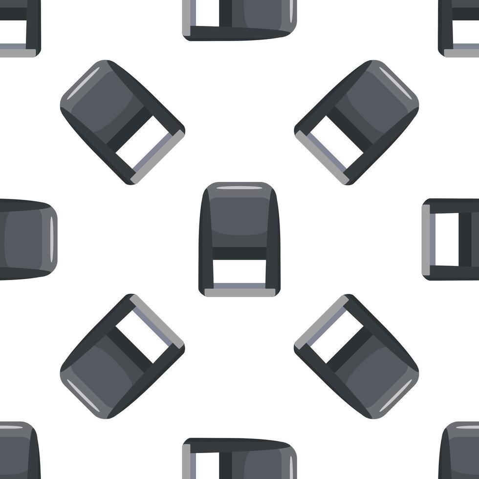 Self inking rubber stamp seamless pattern on white background vector