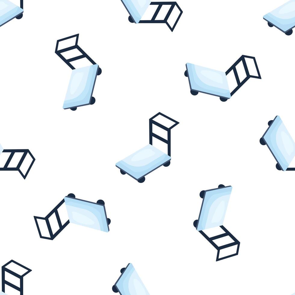 Hand trucks seamless pattern on white background for logistics or delivery companies vector