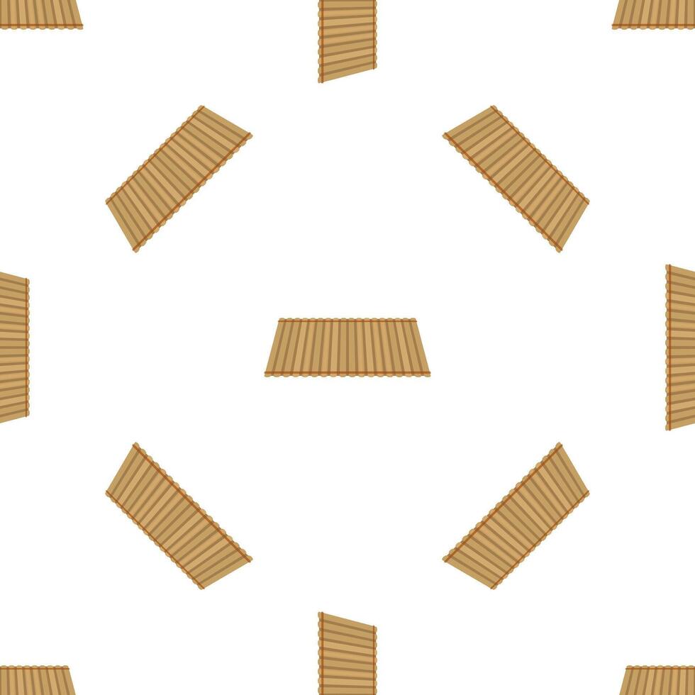 Seamless pattern with wooden roof tiles for background or wallpaper vector
