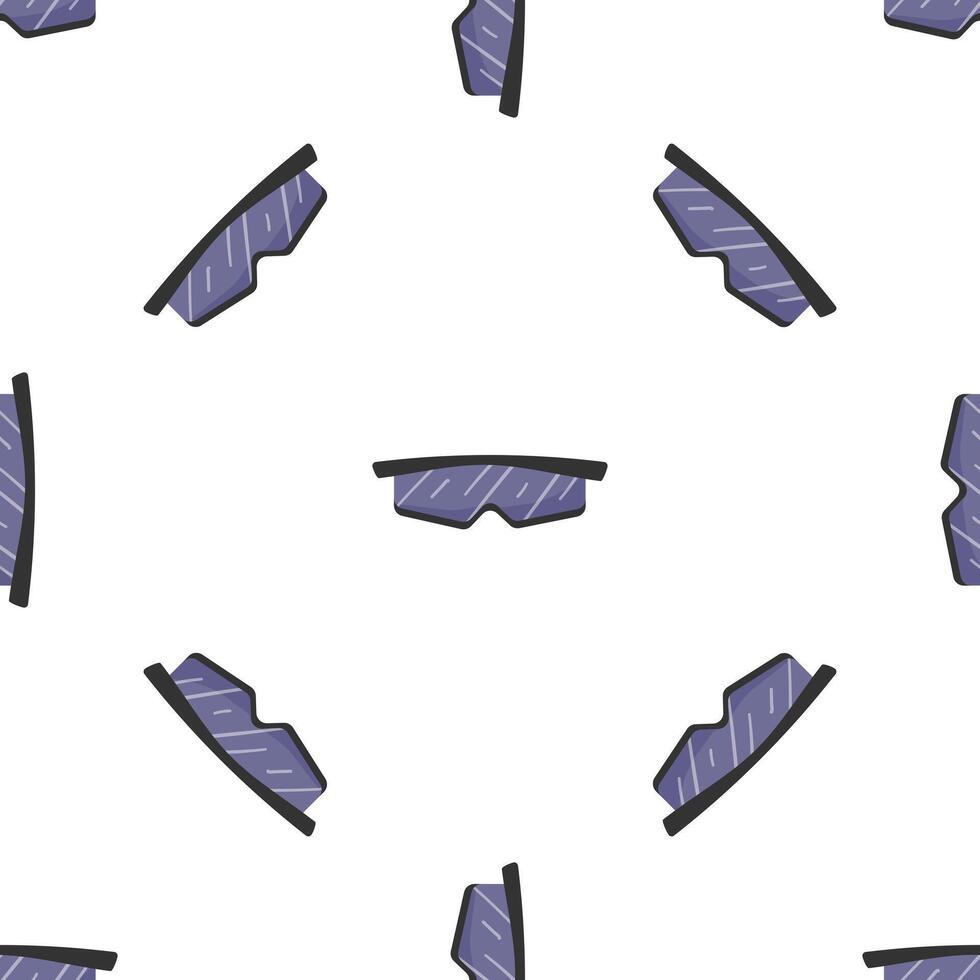 Protective glasses seamless pattern on white background vector