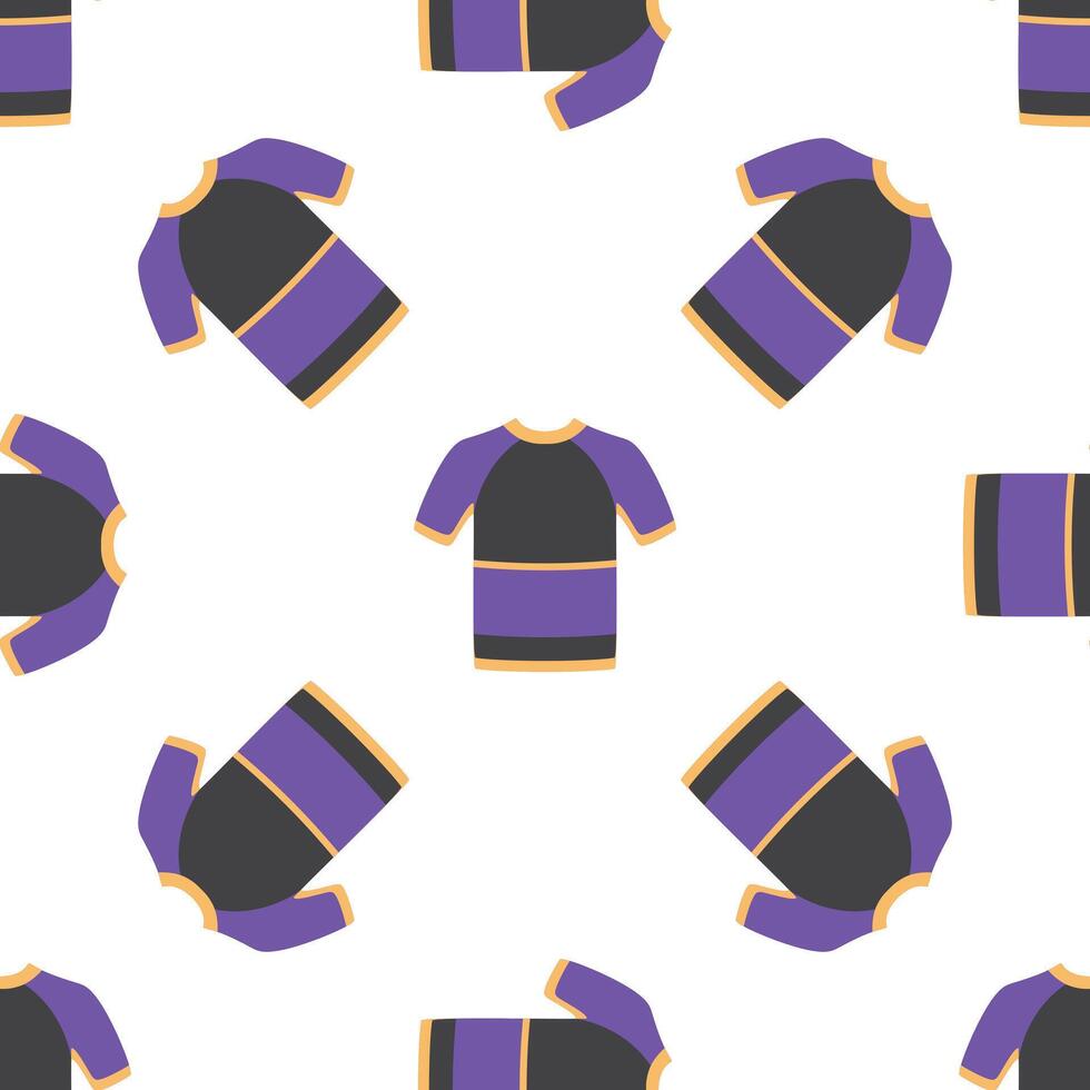 Rash guard or diving suit seamless pattern on white background vector