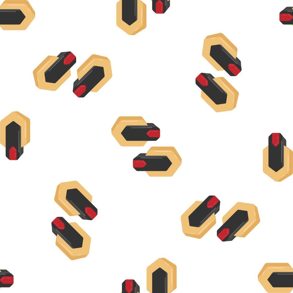 Repeating futuristic devices forming a technological seamless pattern vector