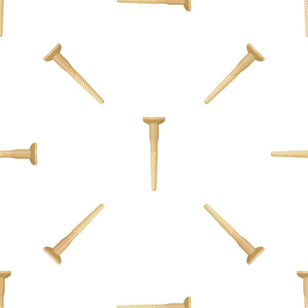 Seamless pattern of wooden dowels for furniture assembly and carpentry projects vector