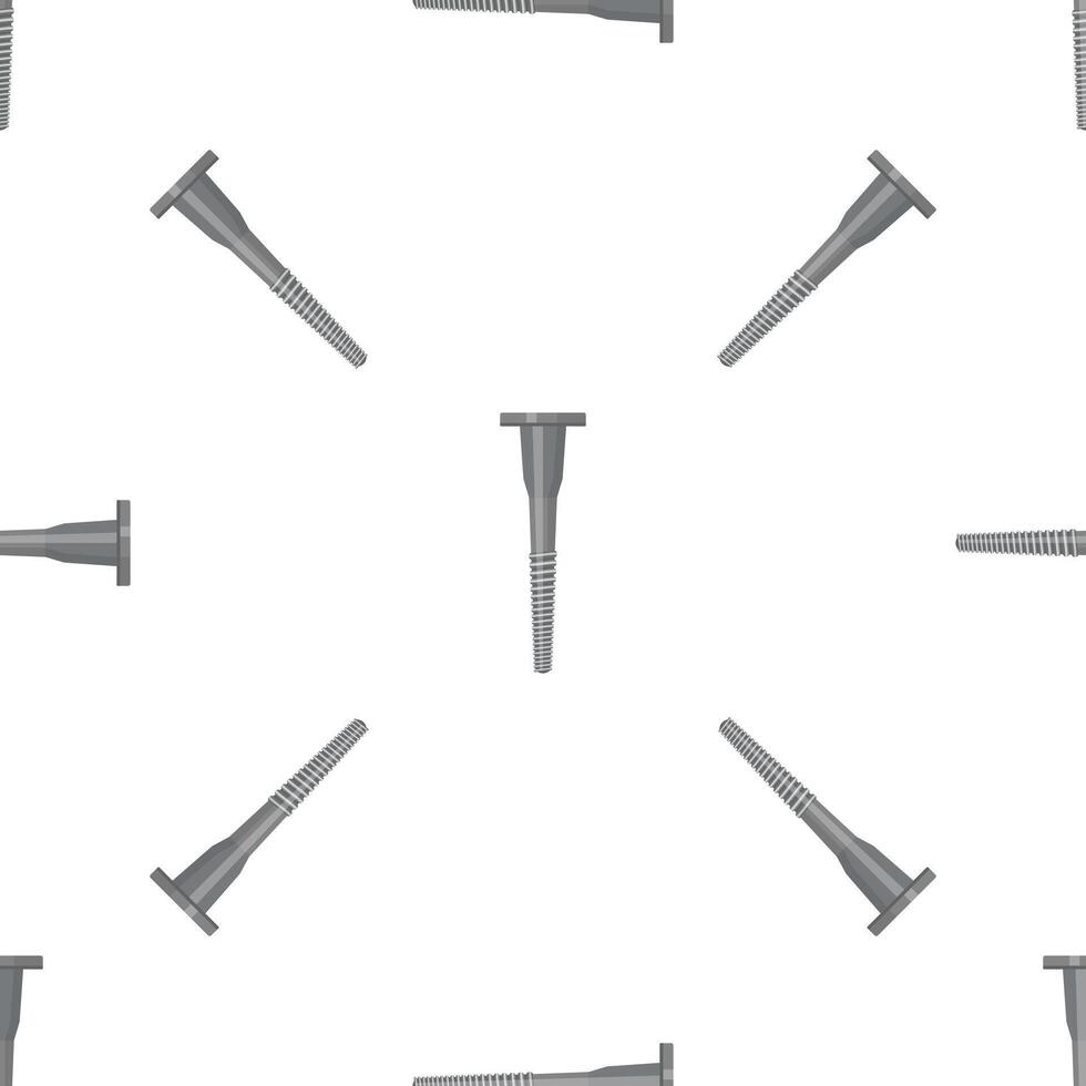 Seamless pattern of gray expanding dowels forming a regular grid on a white background vector