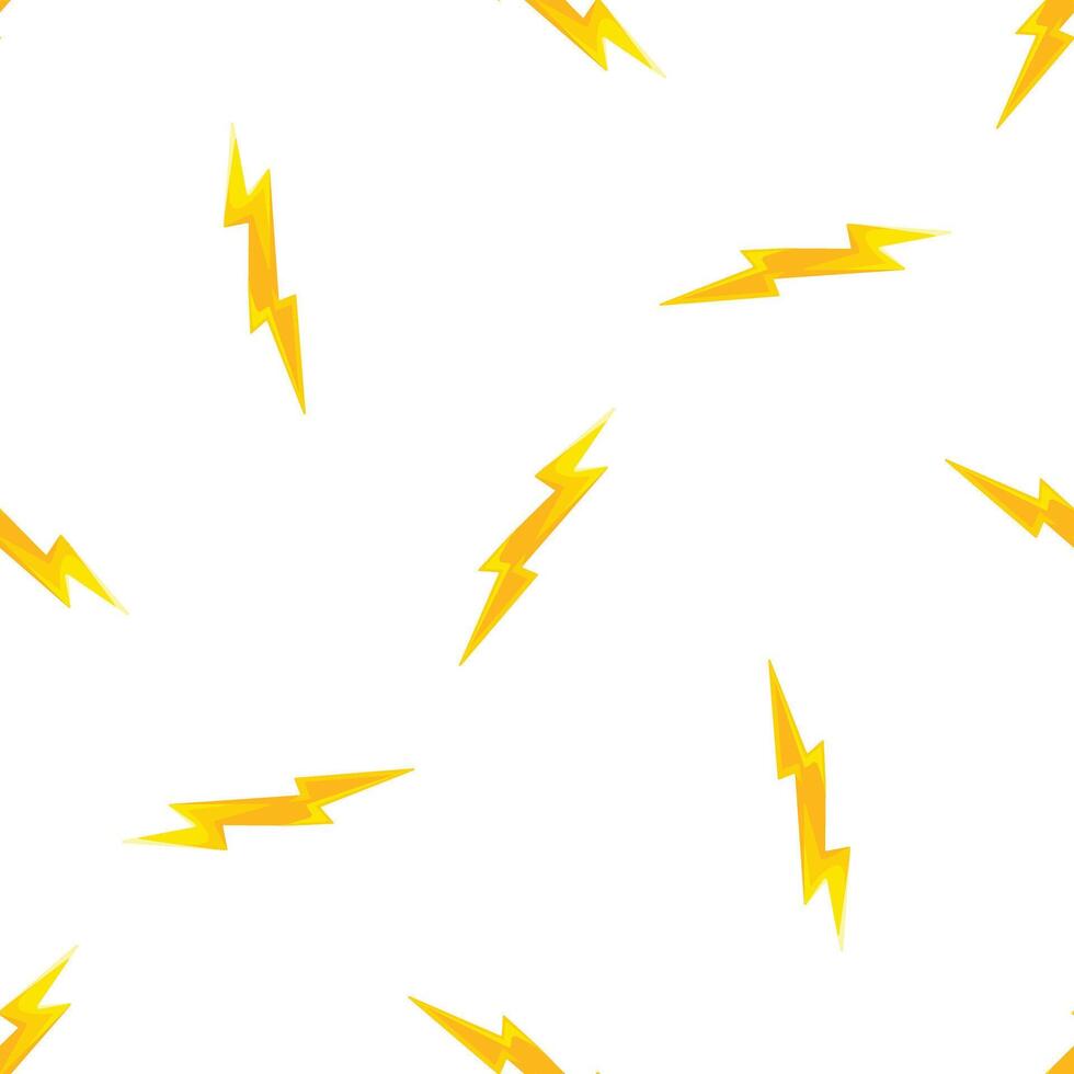 Seamless lightning bolt pattern on white background vector