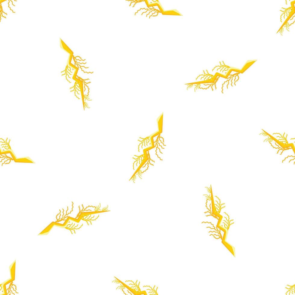 Lightning bolt striking with seamless pattern on white background vector