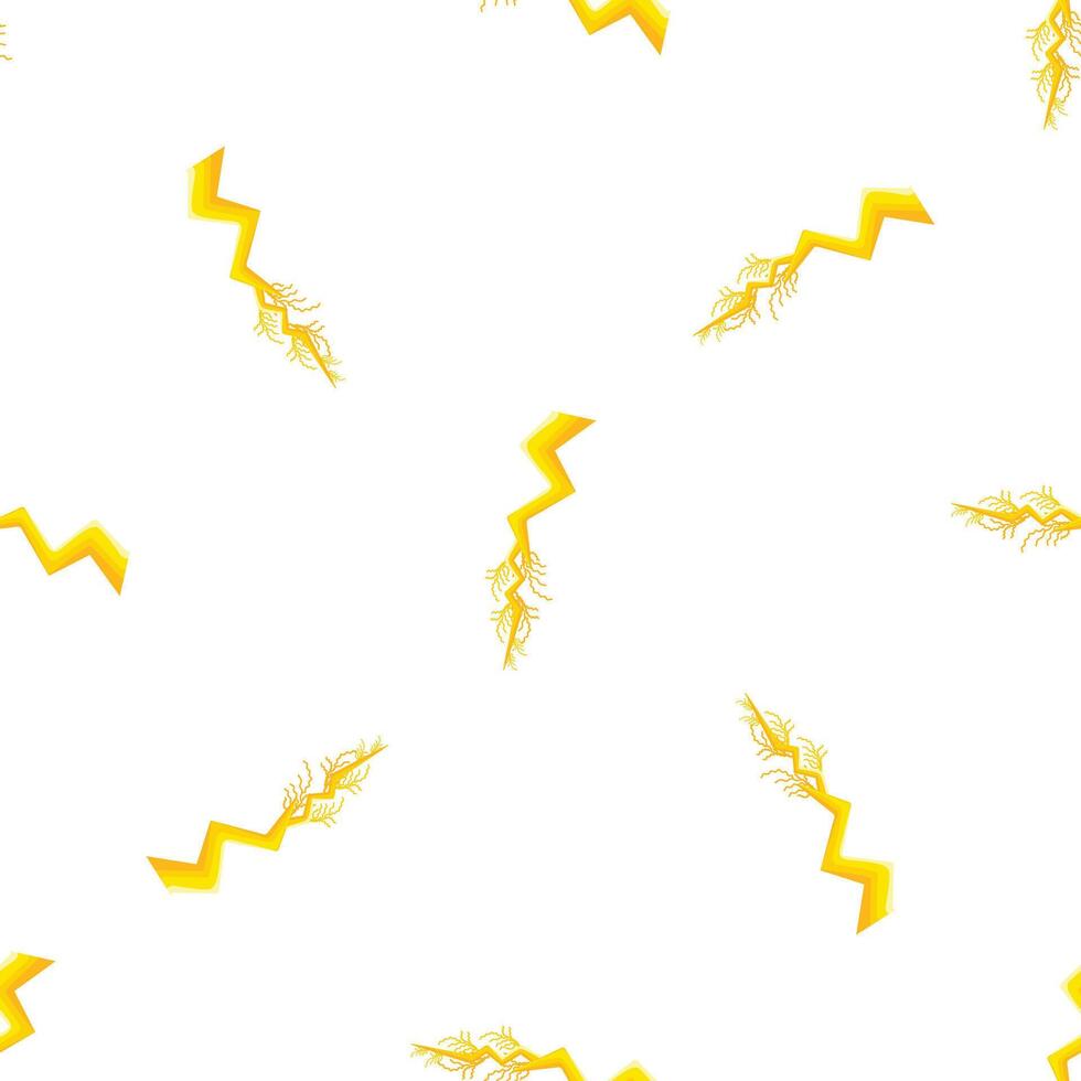 Seamless pattern with striking lightning bolts on white background vector