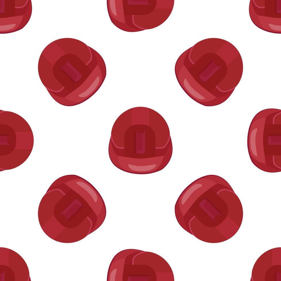 Red welding helmets seamless pattern on white background vector