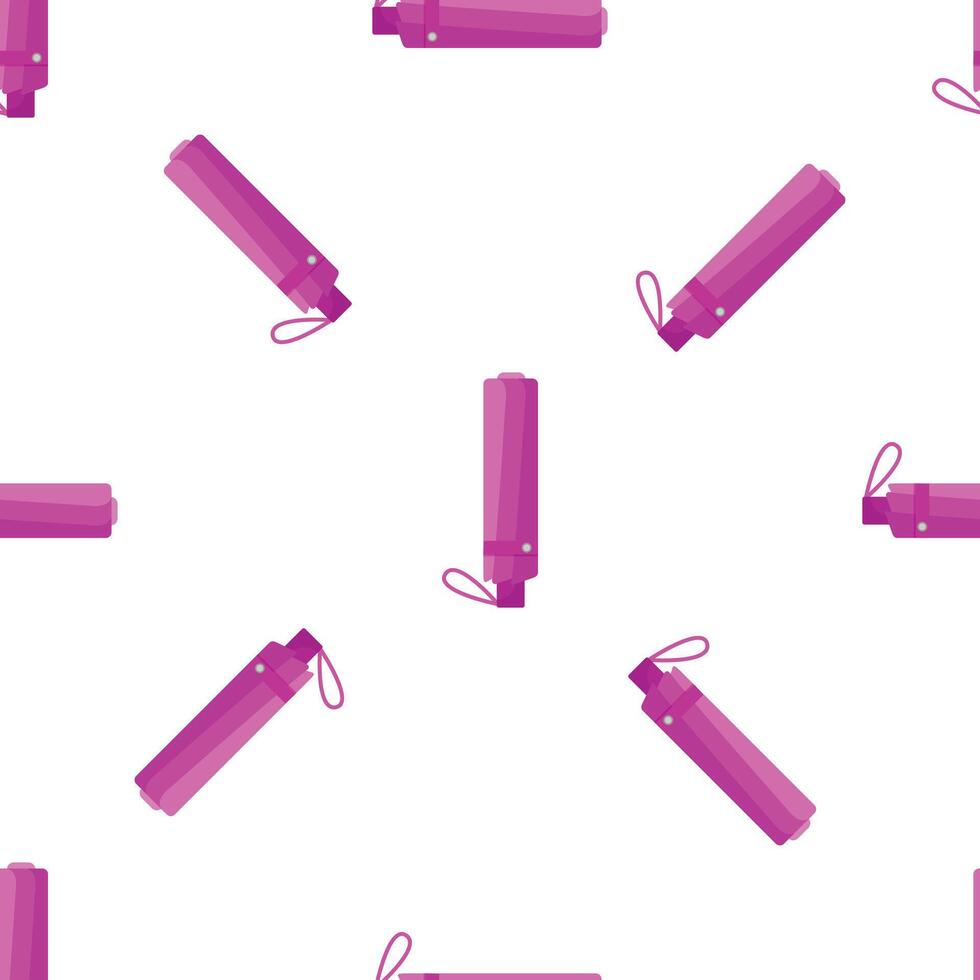 Pink pocket umbrella seamless pattern on white background vector
