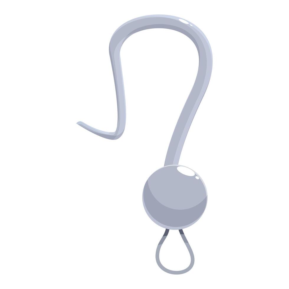 Silver hook earring hanging with elegance and style vector