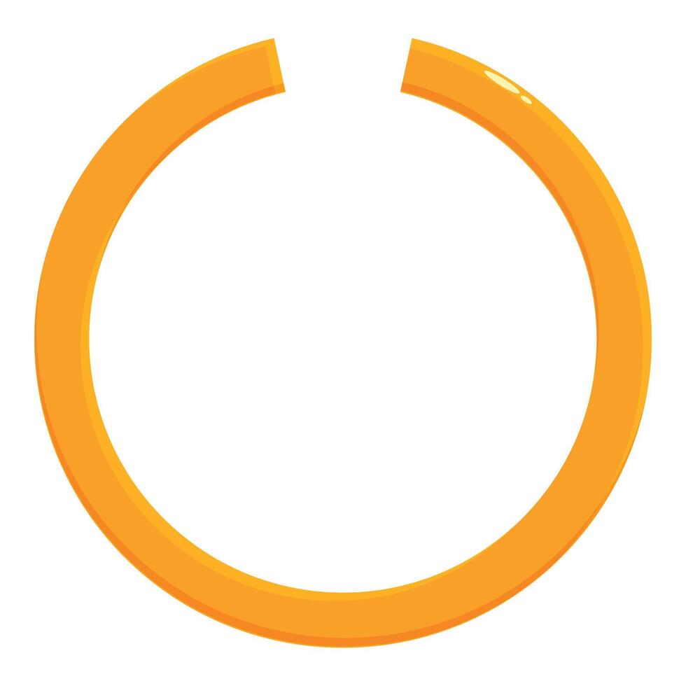 Golden bracelet depicting unconnected circle symbolizing incompleteness vector