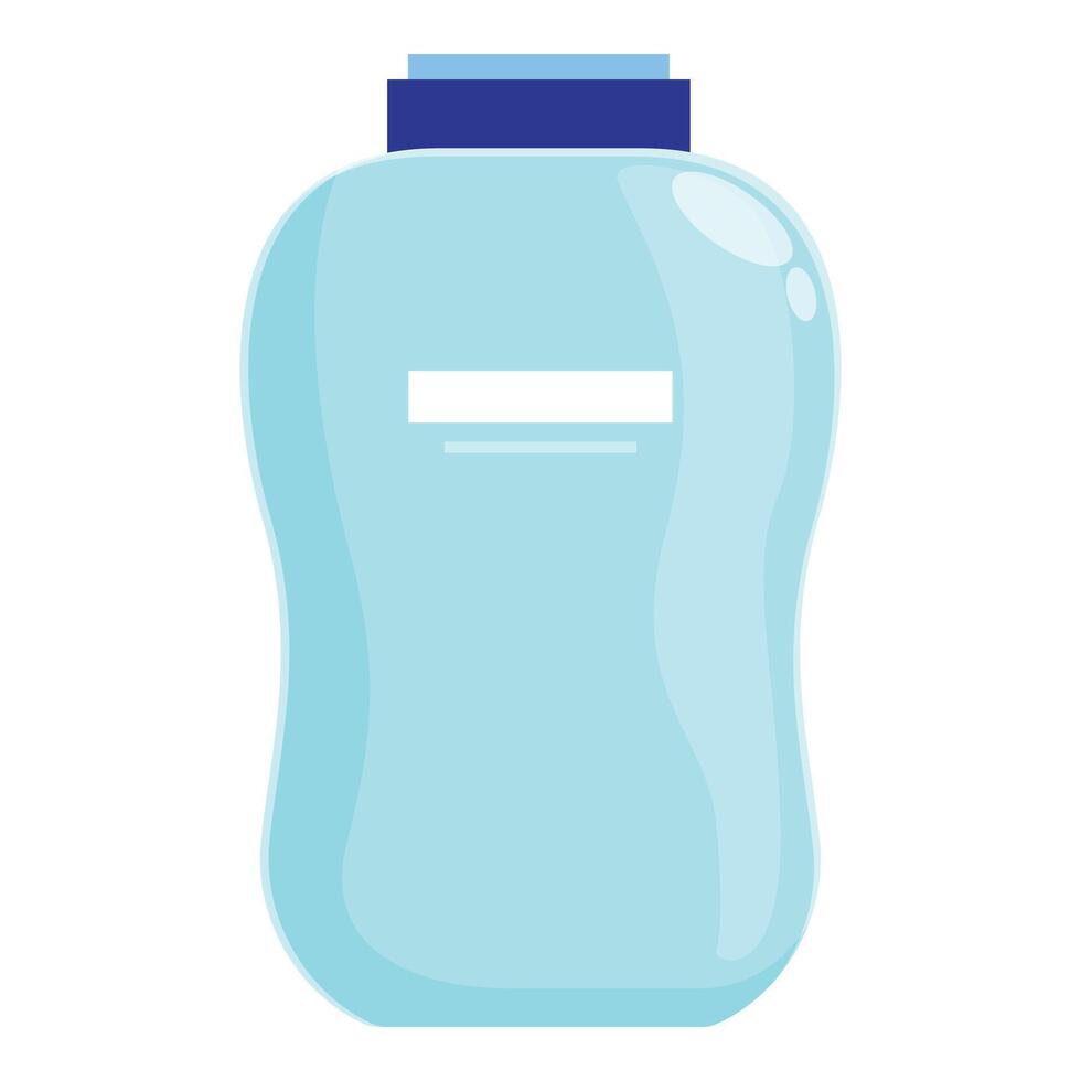 Light blue plastic bottle with blank label and blue cap vector