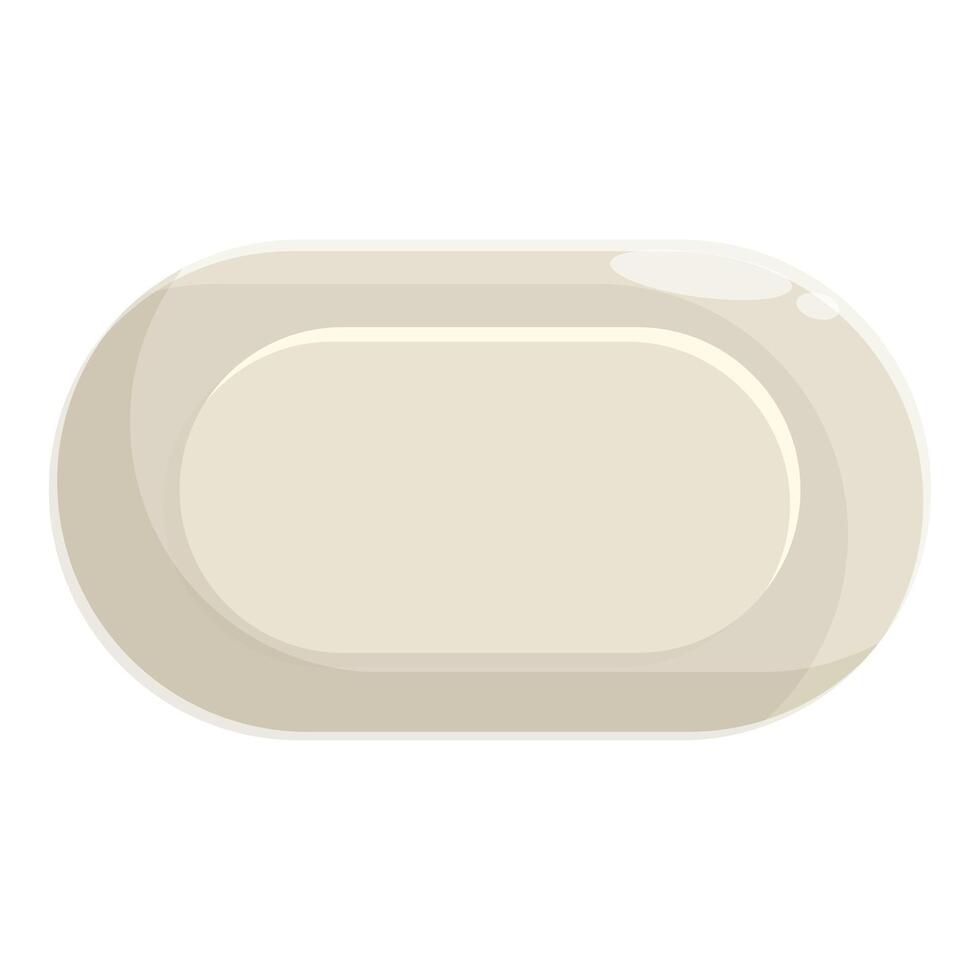 Oval soap bar providing cleansing and hygiene vector