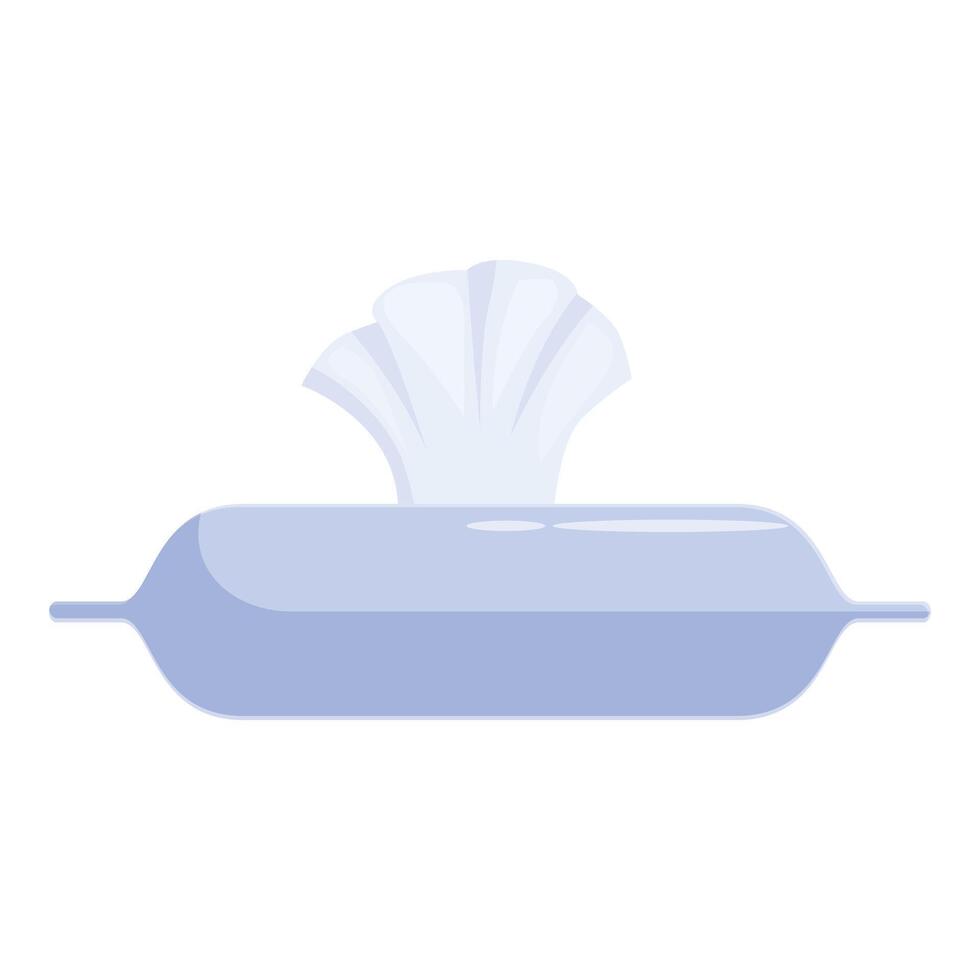 Wet wipes flow pack emerging from packaging for easy cleaning vector