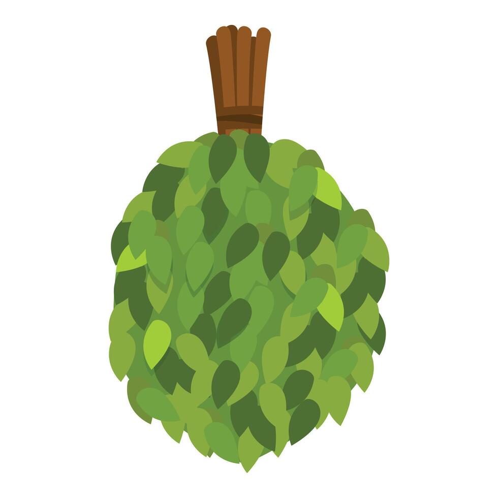 Round green bath broom for sauna relaxing experience vector