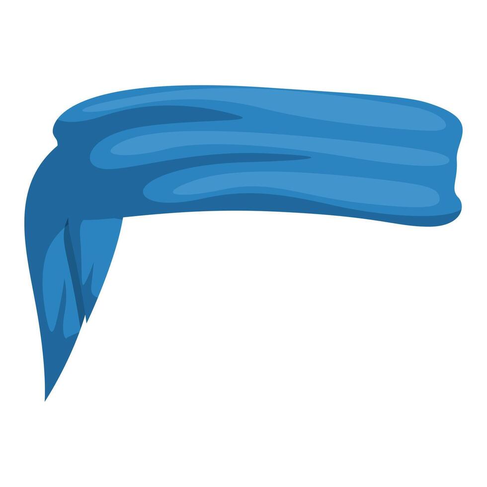 Blue cloth banner waving in the wind vector