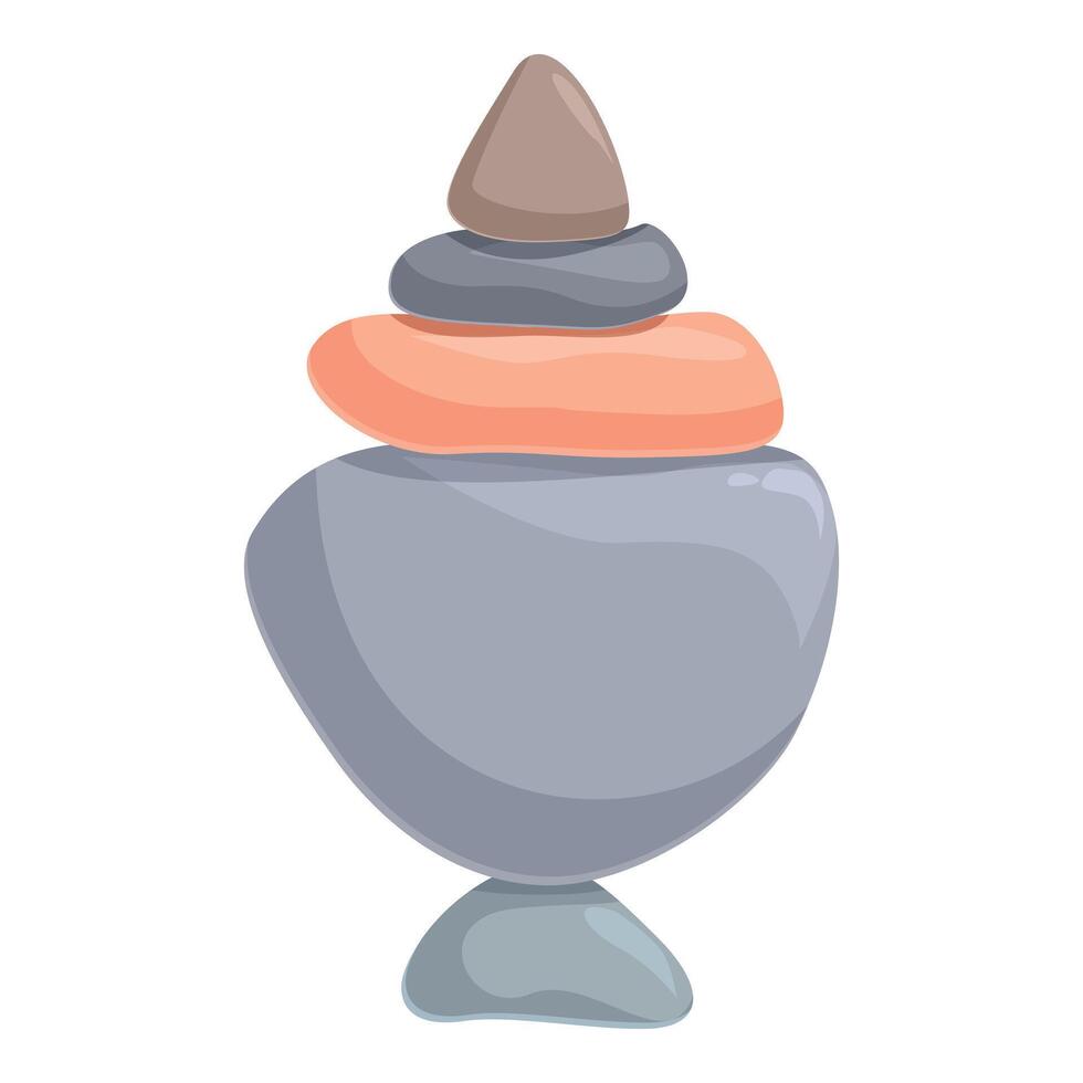 Stack of balancing stones creating harmony and balance vector