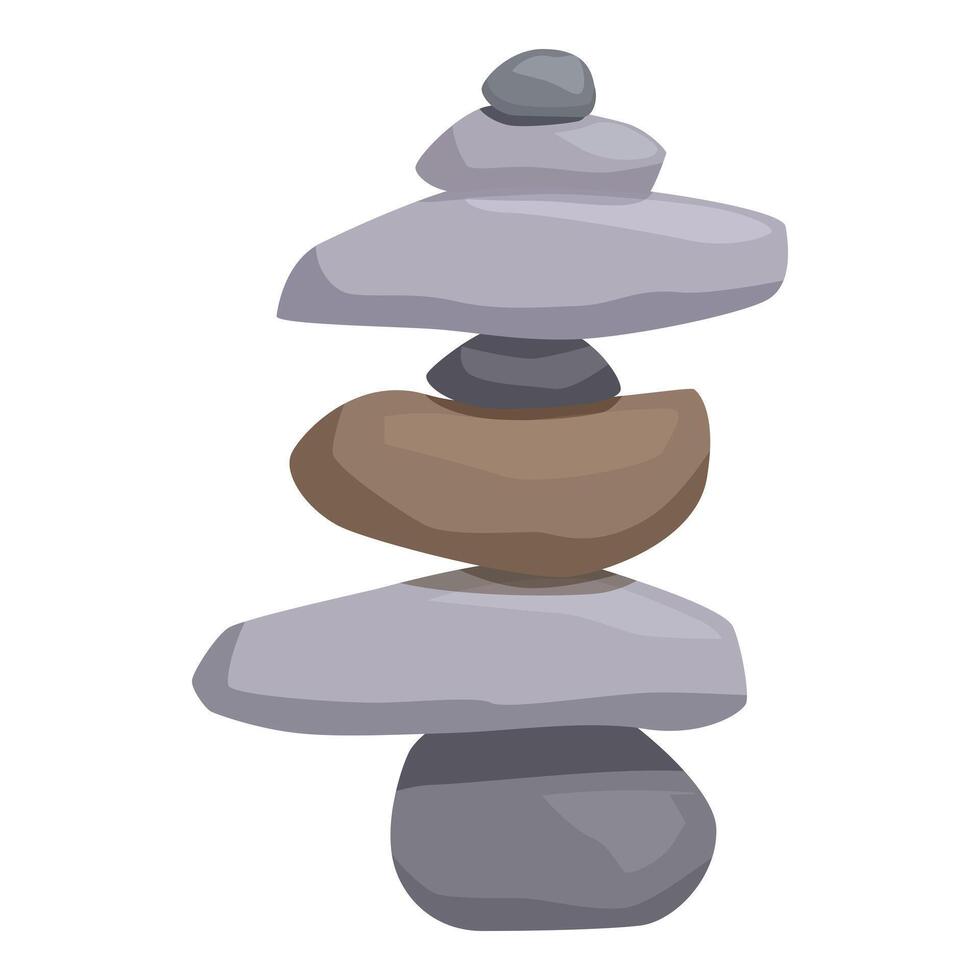 Stack of balancing stones creating harmony and balance vector
