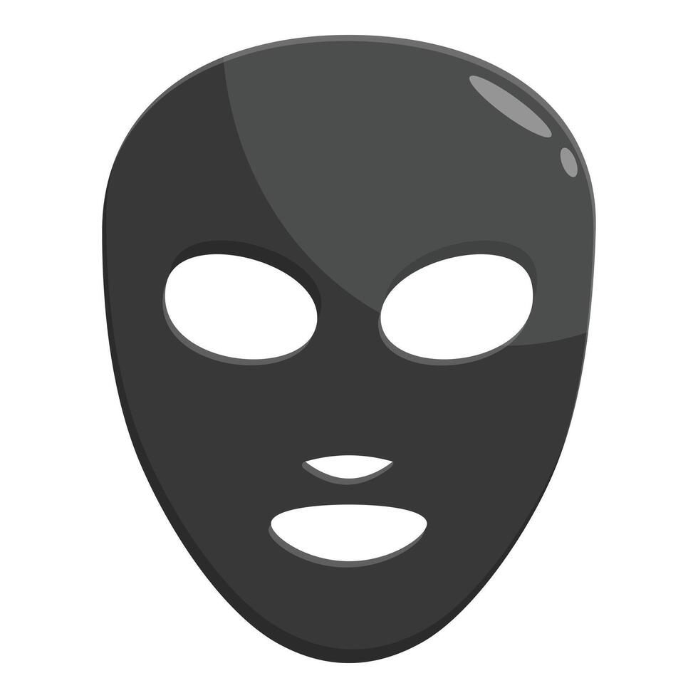 Black cosmetic face mask providing deep cleansing and hydration vector