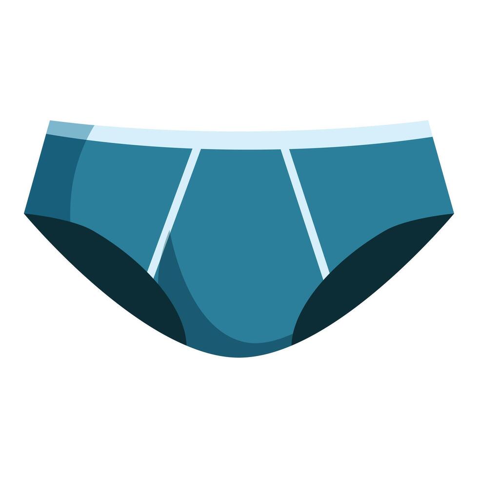 Classic blue briefs isolated on white background representing men's underwear vector