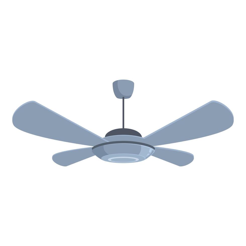 Modern ceiling fan rotating and providing cooling airflow vector