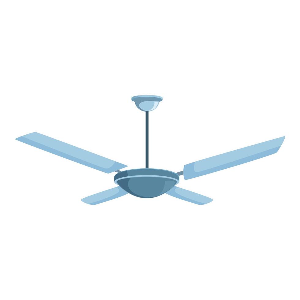 Modern ceiling fan rotating and providing cooling airflow vector