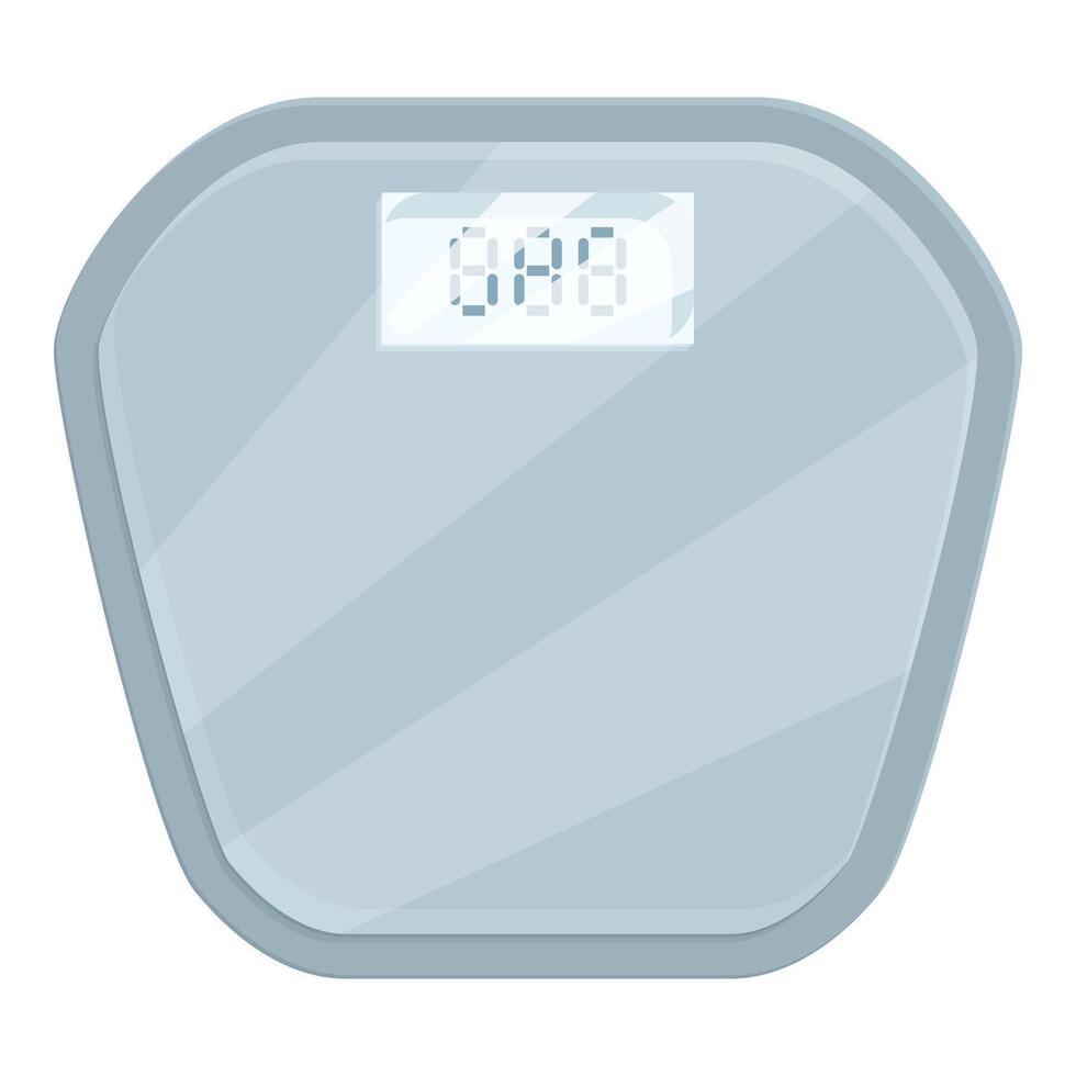 Modern digital bathroom scale displaying weight measurement vector