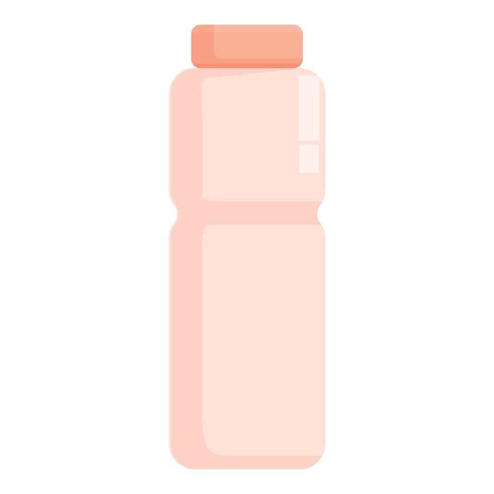 Peach colored plastic bottle with coral lid promoting hydration vector