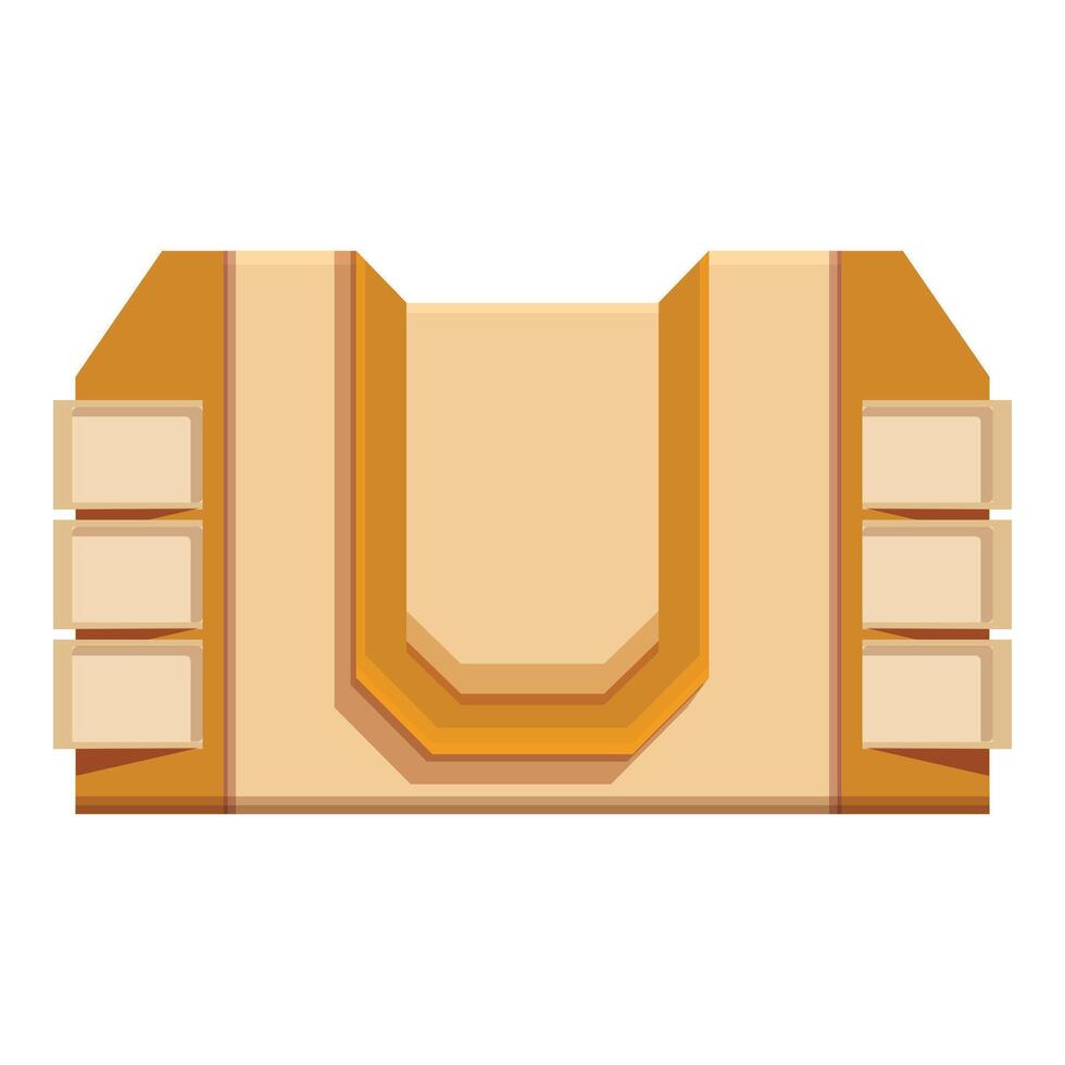 Electronic integrated circuit with gold contacts and u shaped groove vector