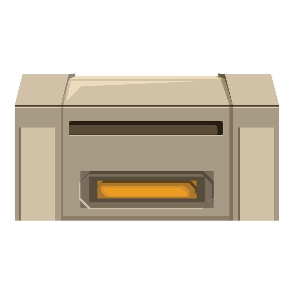 Modern electric fireplace insert providing warmth and comfort vector