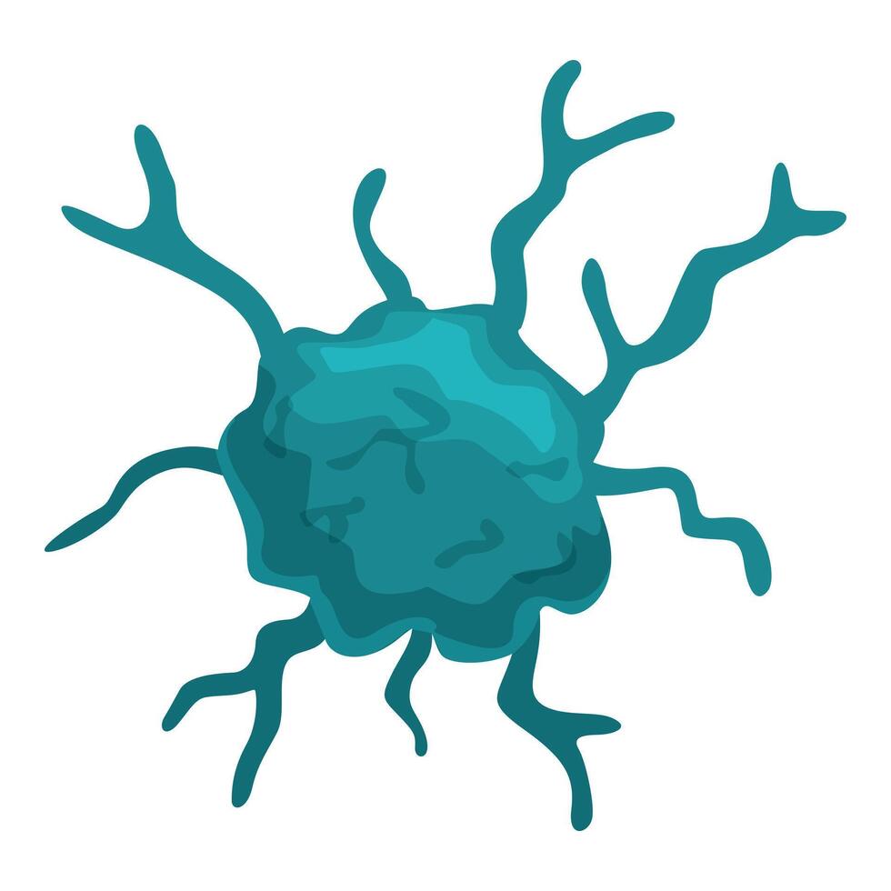 Dangerous virus or bacteria spreading its tentacles and multiplying vector