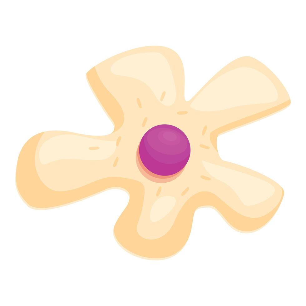 Irregularly shaped amoeba showing pseudopods and nucleus vector