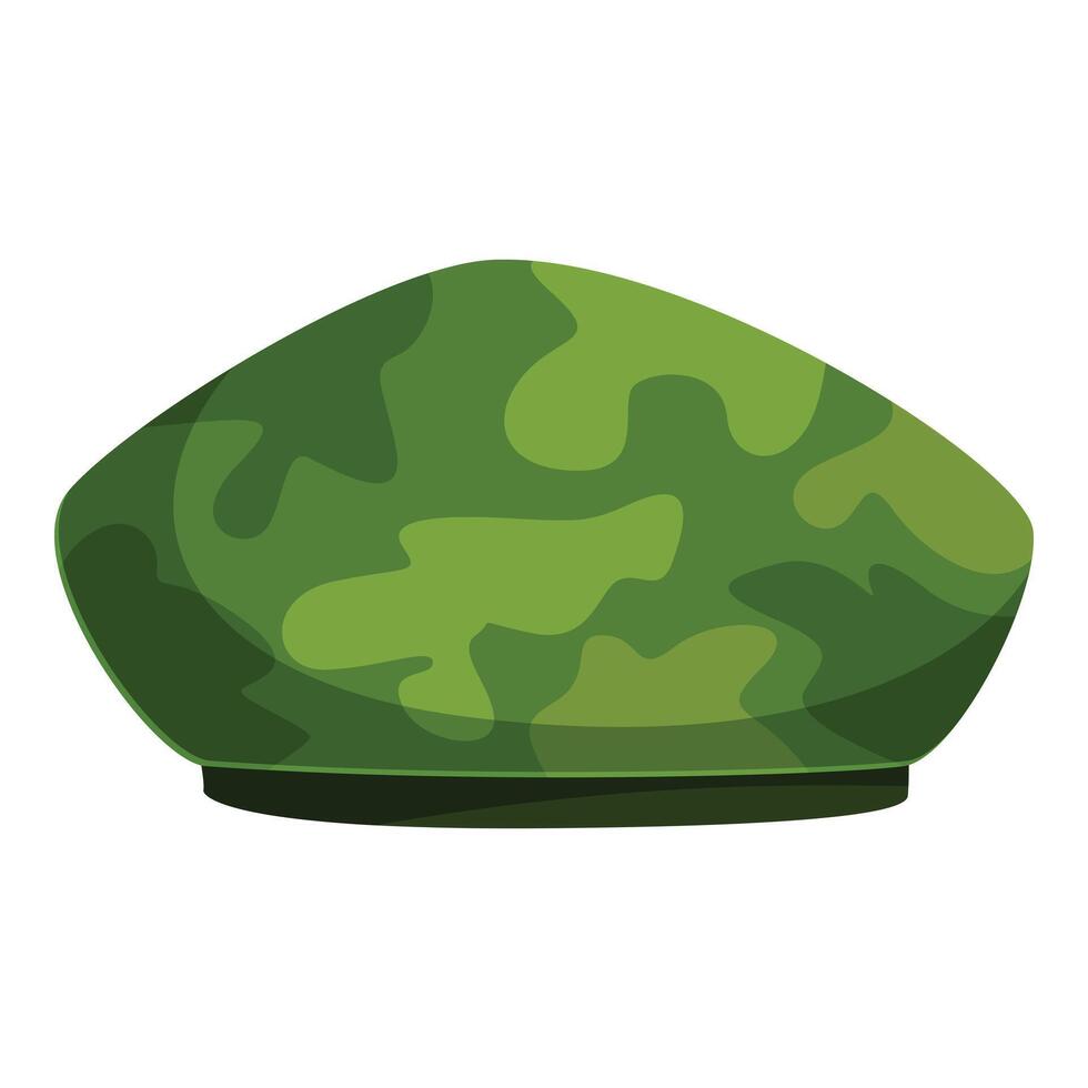 Camouflage military beret showing patriotism and service vector