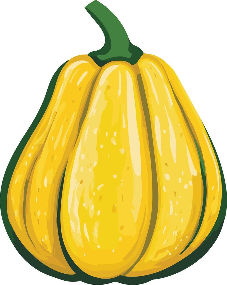 cute simple acorn squash clipart vector