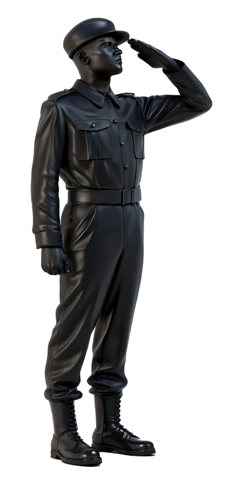 Patriotic Soldier Salute 3D Model png