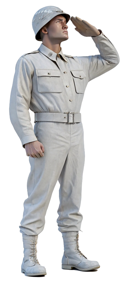 Honor the Heroes 3D Soldier Salute png