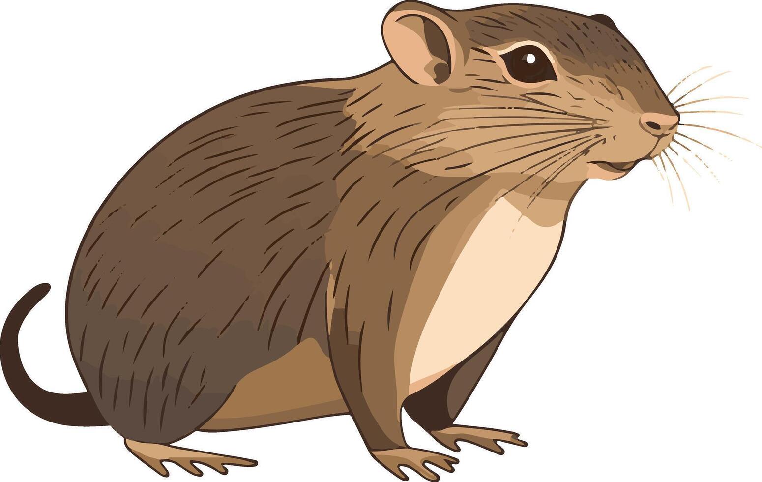 cute simple agouti clipart vector