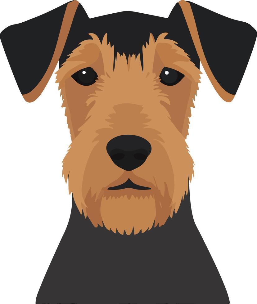 adorable cute simple Airedale Terrier clipart vector