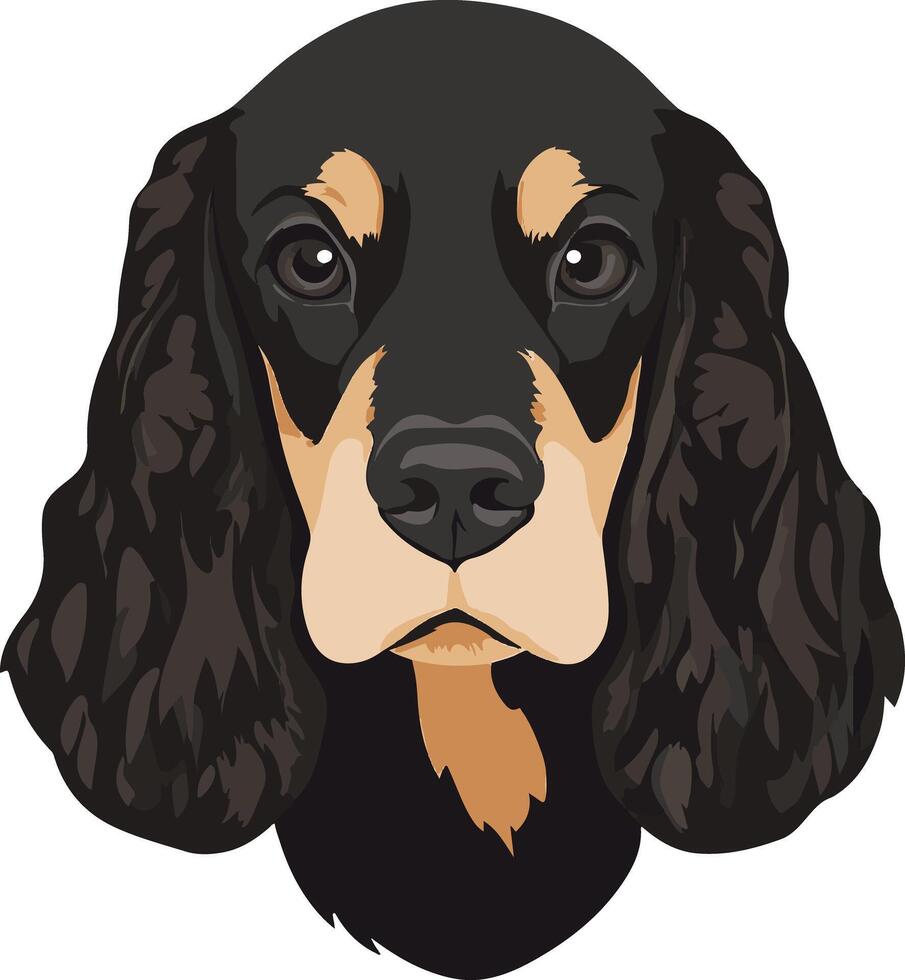 adorable cute simple American Cocker Spaniel clipart vector