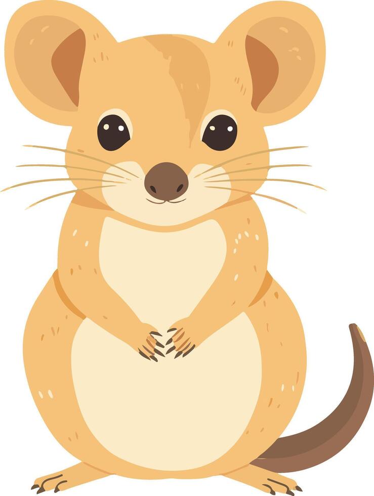 cute simple marsupial clipart vector